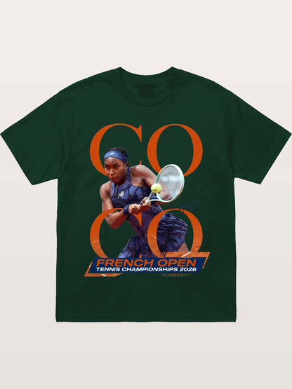 Coco Gauff French Open Portrait Gildan T-shirt