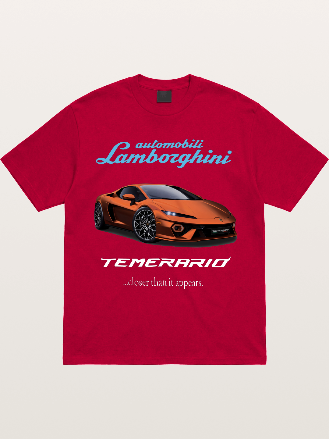 Lamborghini Temerario Orange Sports Car Gildan T-shirt