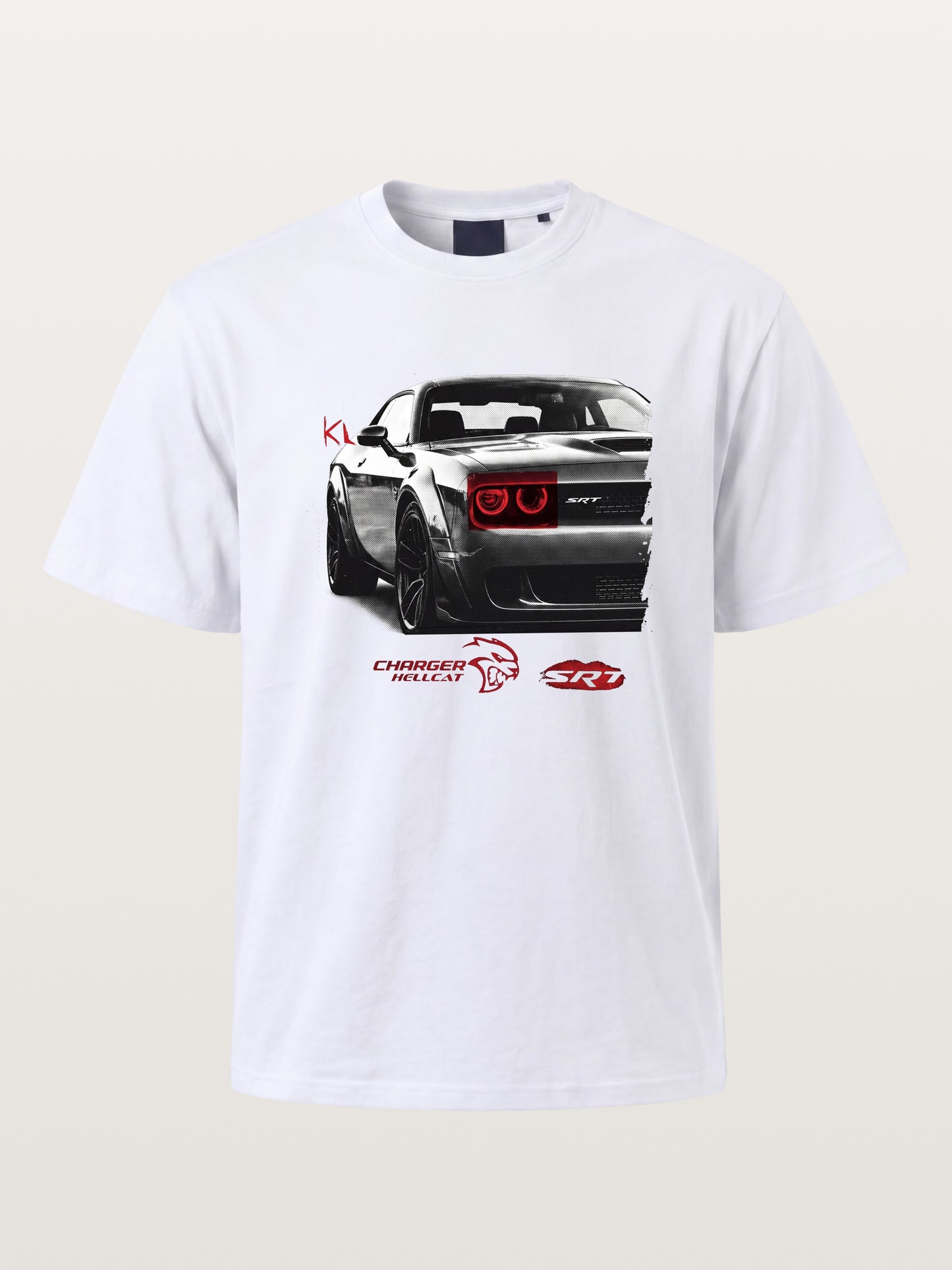 Red Taillight Hellcat Grunge Print Gildan T-shirt