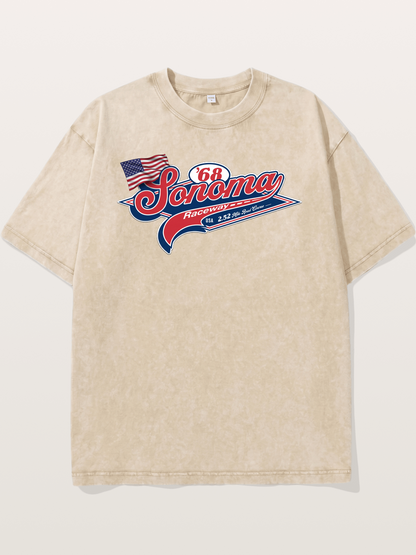 Sonoma Raceway 1968 Vintage Script Washed T-shirt