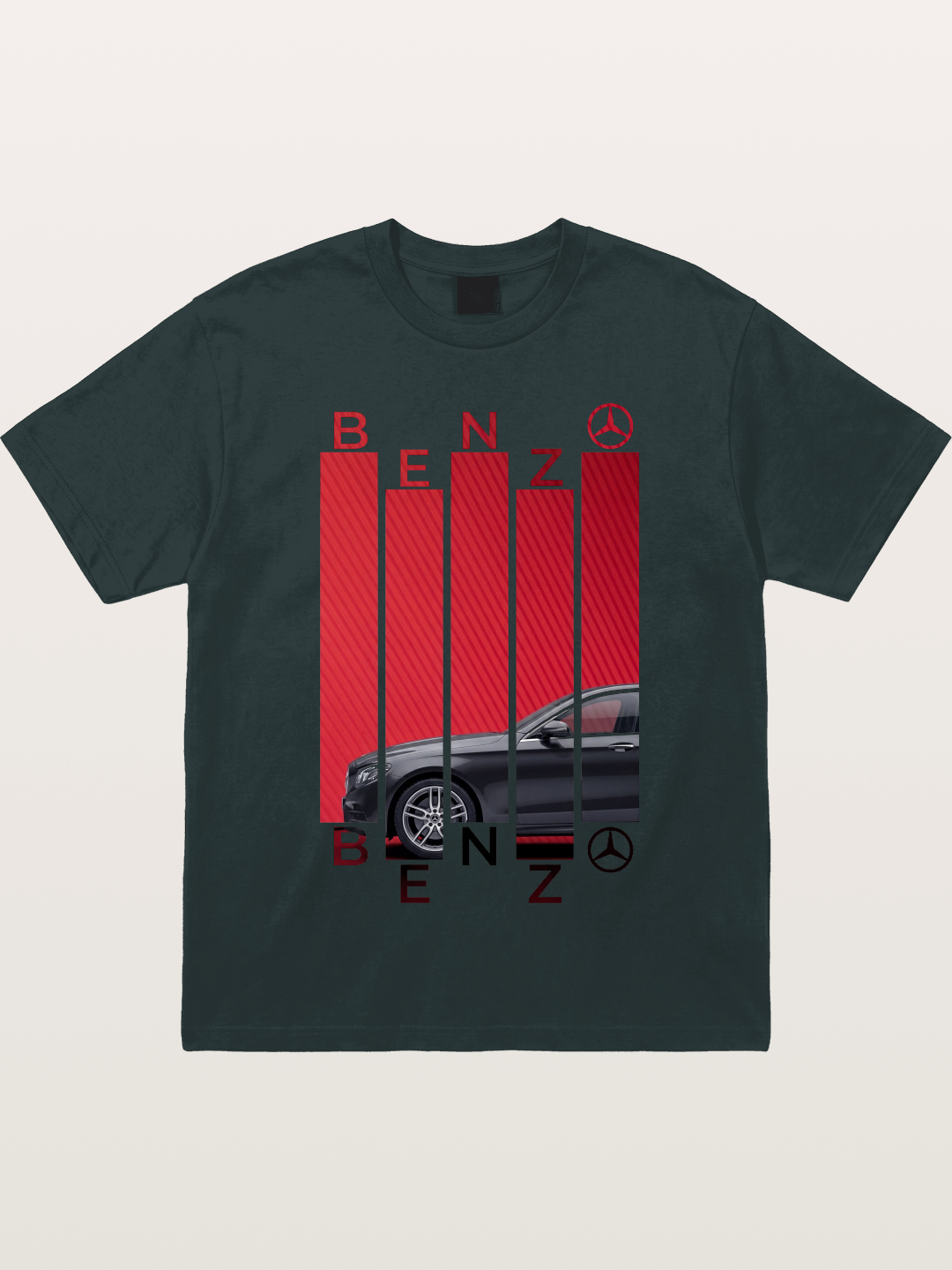 Benz Barcode Style Print Gildan T-shirt