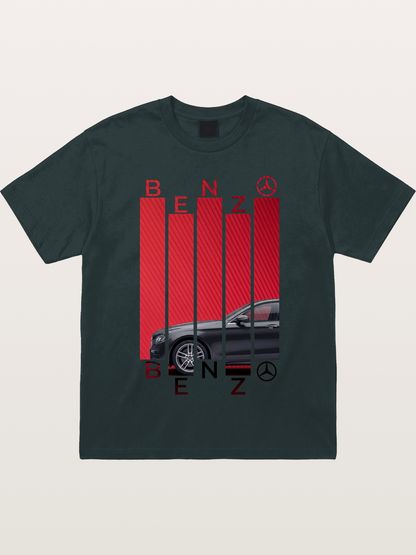 Benz Barcode Style Print Gildan T-shirt