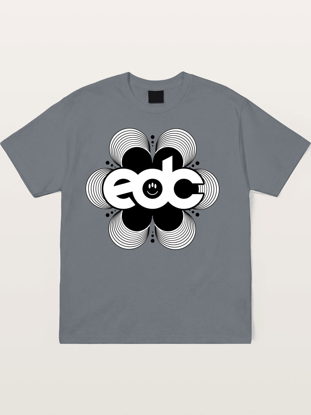 EDC Wavy Daisy Logo Design Cotton T-shirt