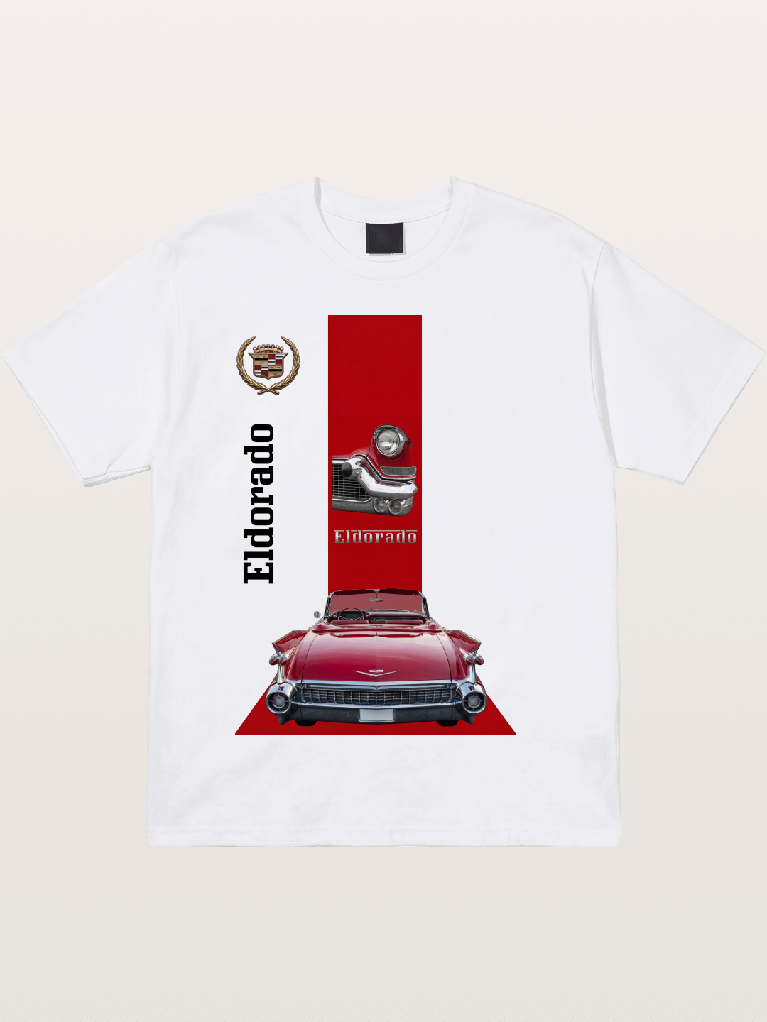 Red Convertible Cotton T-shirt