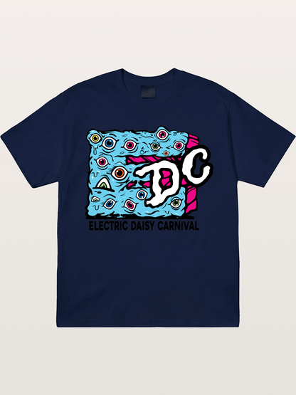 EDC Trippy Eye Daisy Print Gildan T-shirt