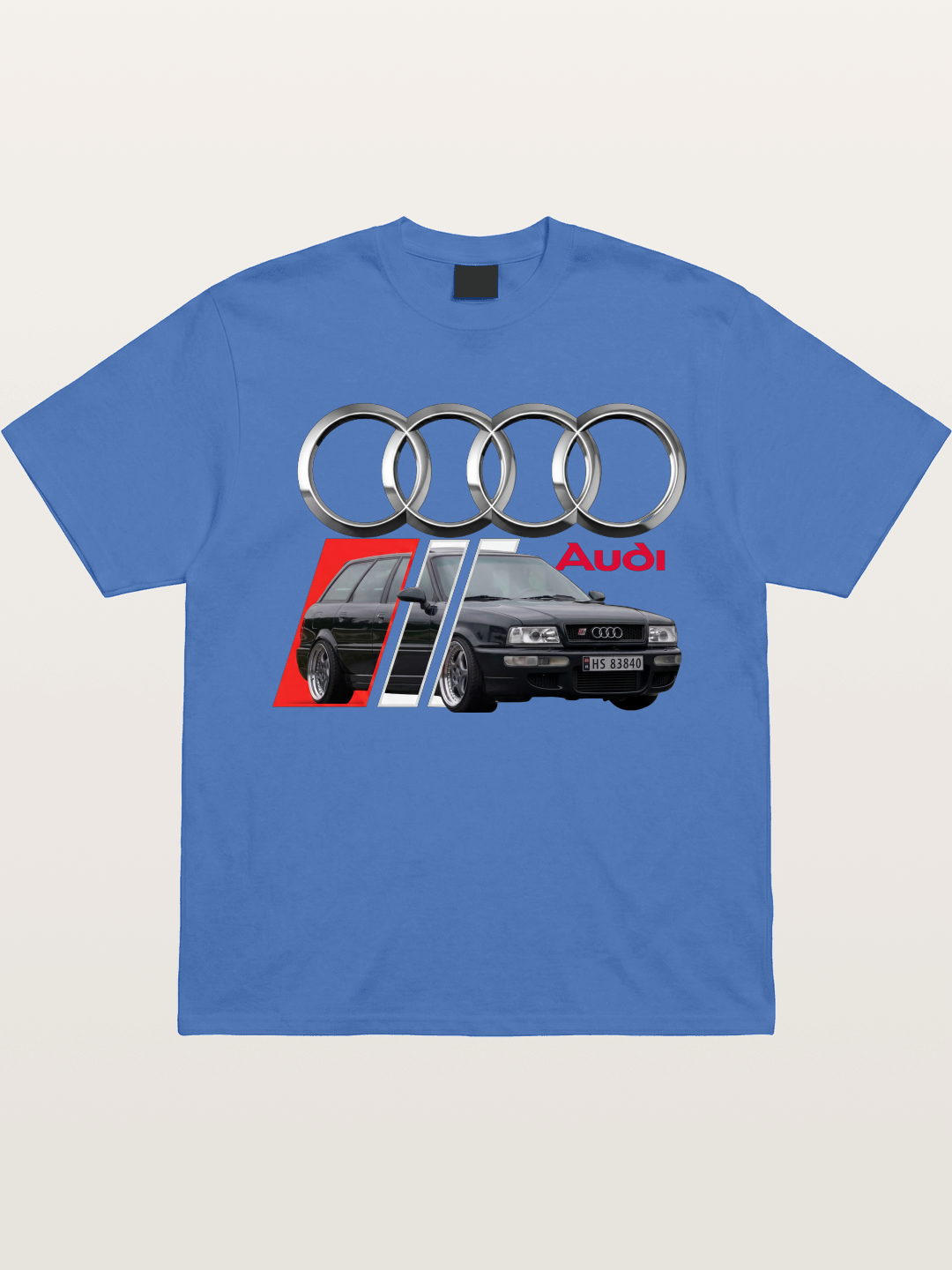 Audi Classic Car With Four Rings Gildan T-shirt