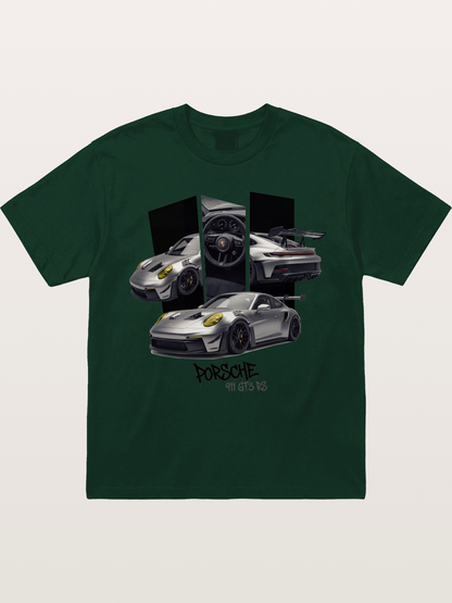 Porsche 911 GT3 RS Split View Montage Gildan T-shirt