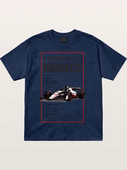 F1 Monaco Grand Prix Fact Sheet Cotton T-shirt