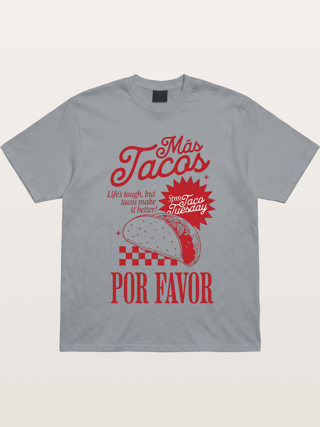 Mas Tacos Por Favor Funny Retro Art Gildan T-shirt