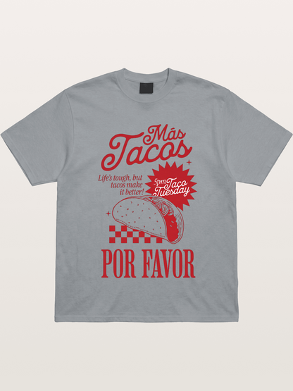 Mas Tacos Por Favor Funny Retro Art Gildan T-shirt