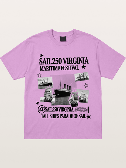 Collage Black White Sailboat Card Gildan T-shirt