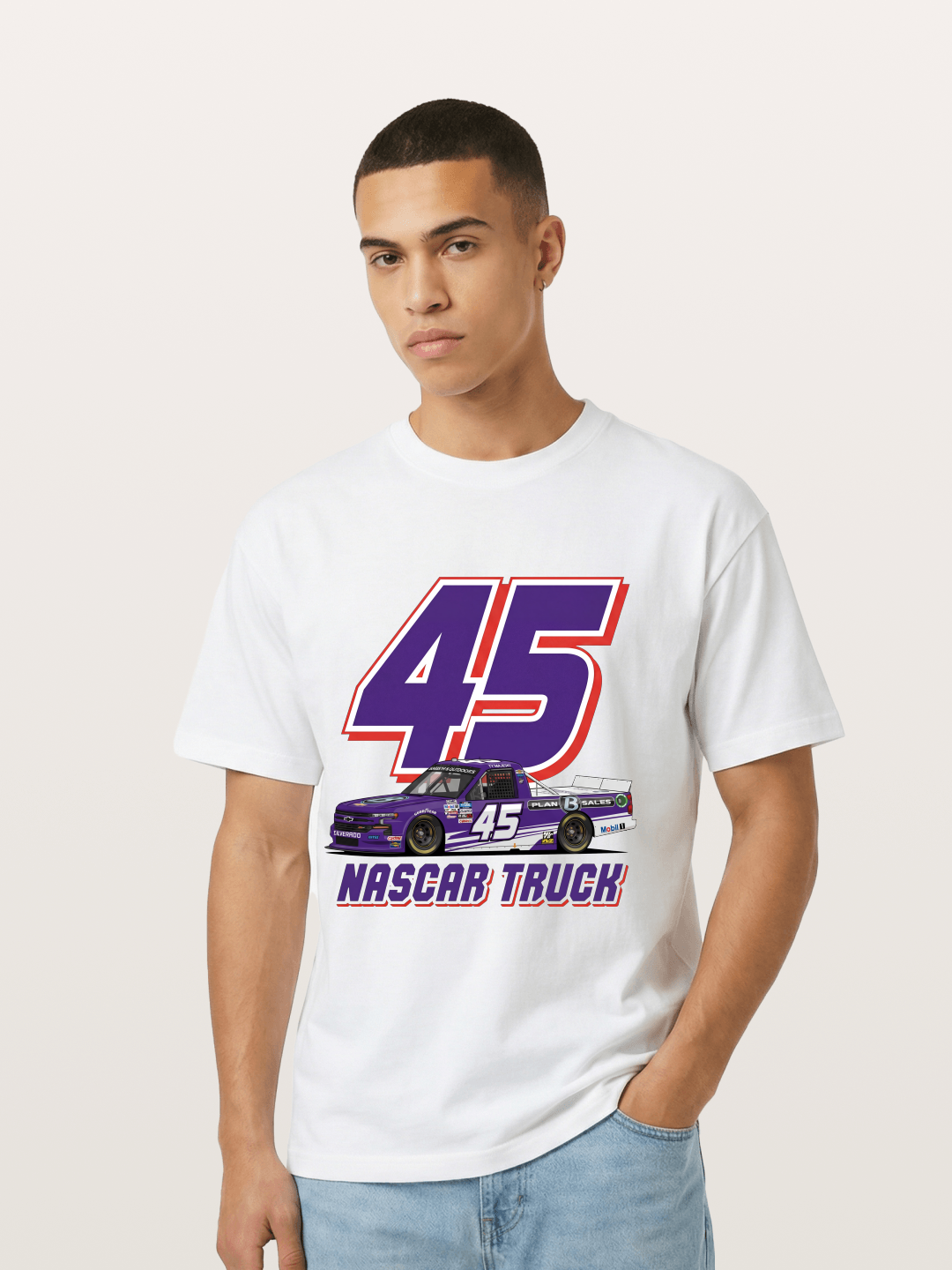 Purple 45 Racer Gildan T-shirt