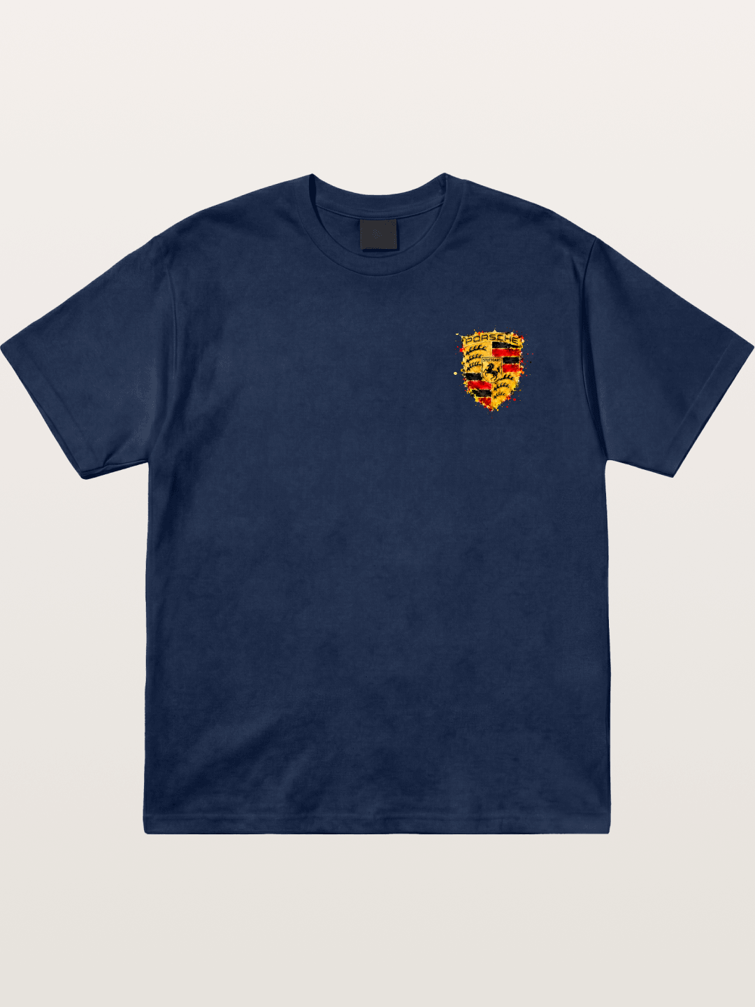 Porsche Splash Crest Design Cotton T-shirt