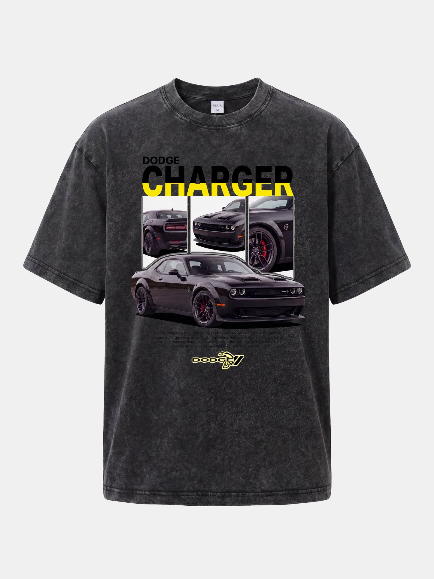 Dodge Hellcat Triple Car Collage Washed T-shirt