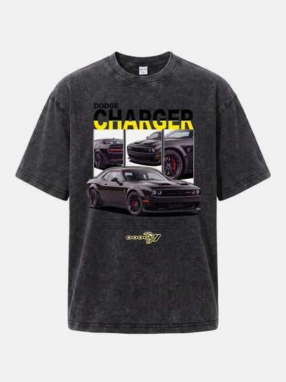 Dodge Hellcat Triple Car Collage Washed T-shirt