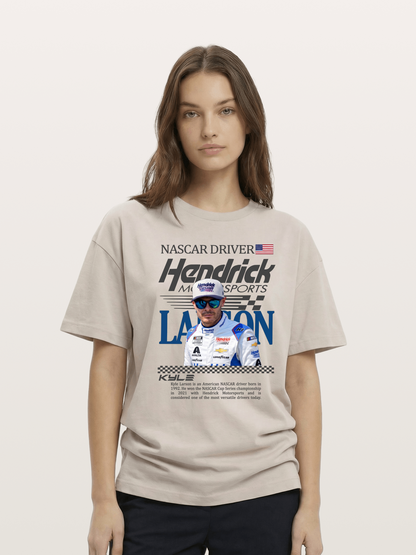 NASCAR Driver Kyle Larson Magazine Style Cotton T-shirt