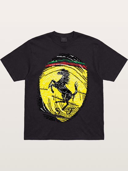Ferrari Fingerprint Logo Cotton T-shirt