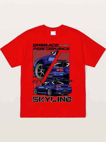 Nissan Skyline GT-R R34 Split View Soft-Stay T-shirt