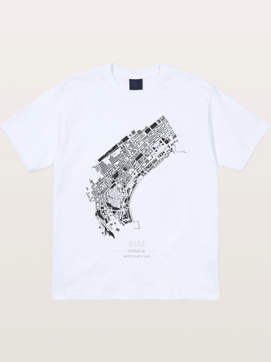 Baku City Circuit F1 Map Gildan T-shirt