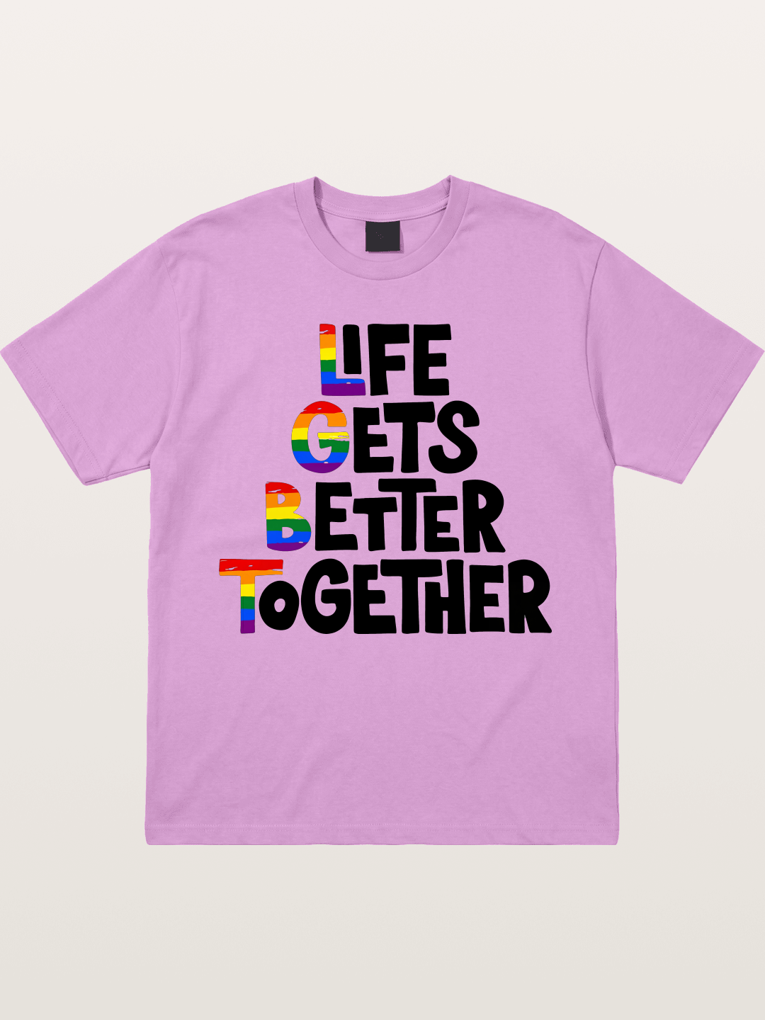 Together Pride Rainbow Quote Art Gildan T-shirt