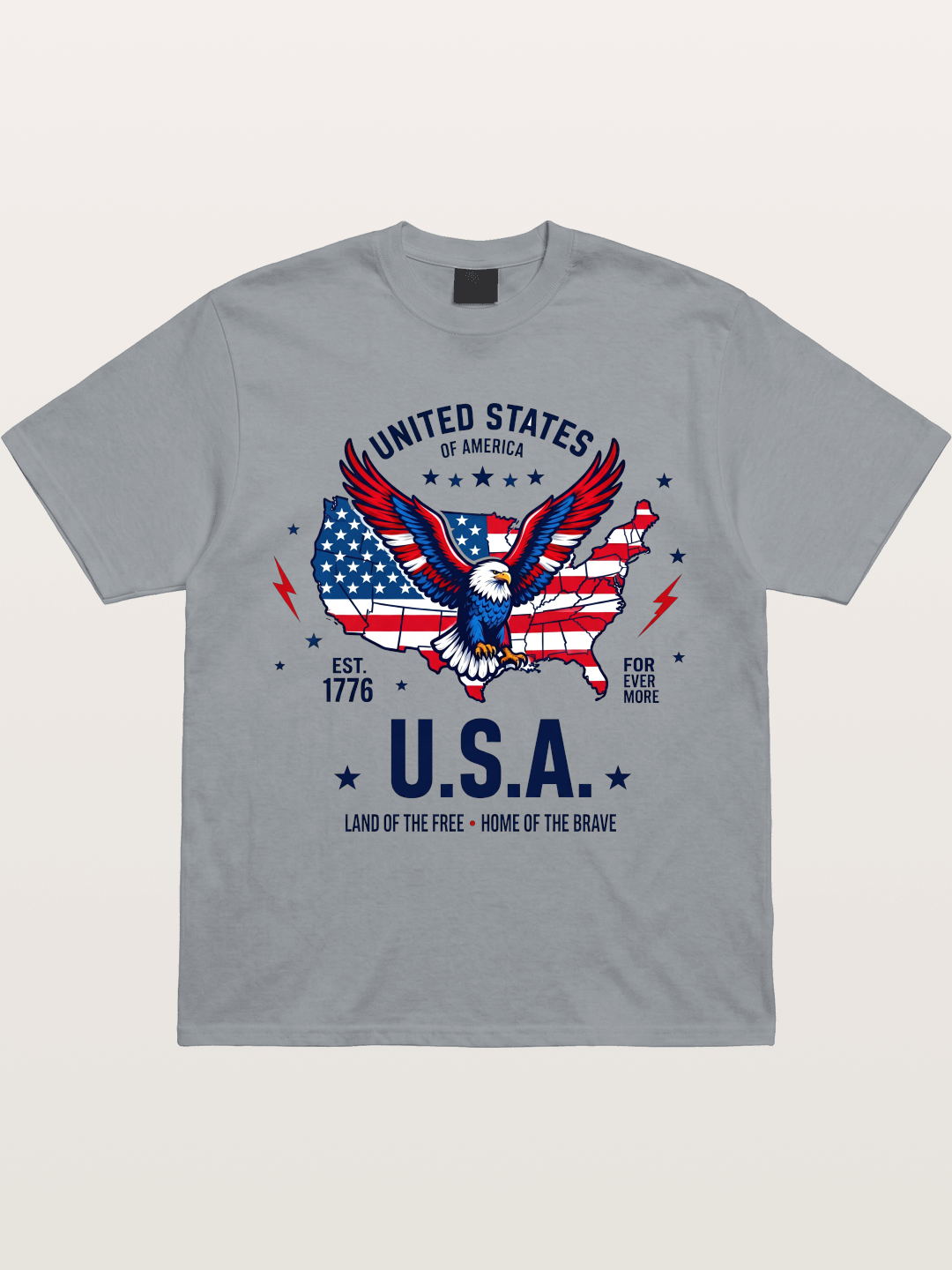 USA Map Eagle Flag Design Gildan T-shirt