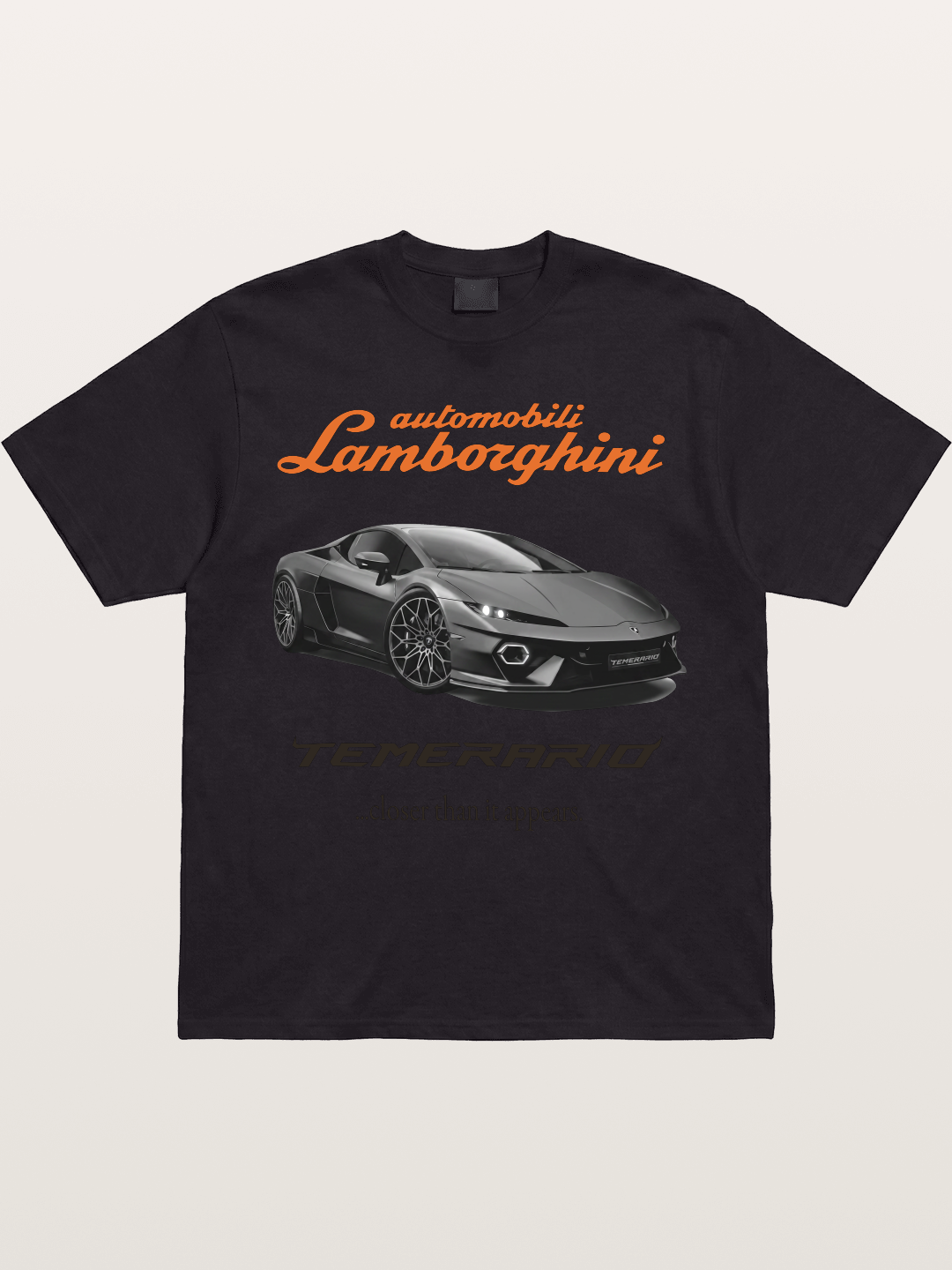 Lamborghini Temerario Grey Sports Car Gildan T-shirt