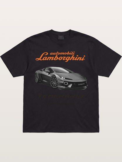 Lamborghini Temerario Grey Sports Car Gildan T-shirt