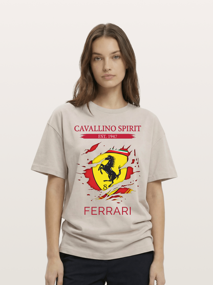 Ferrari 1947 Tear Logo Cotton T-shirt
