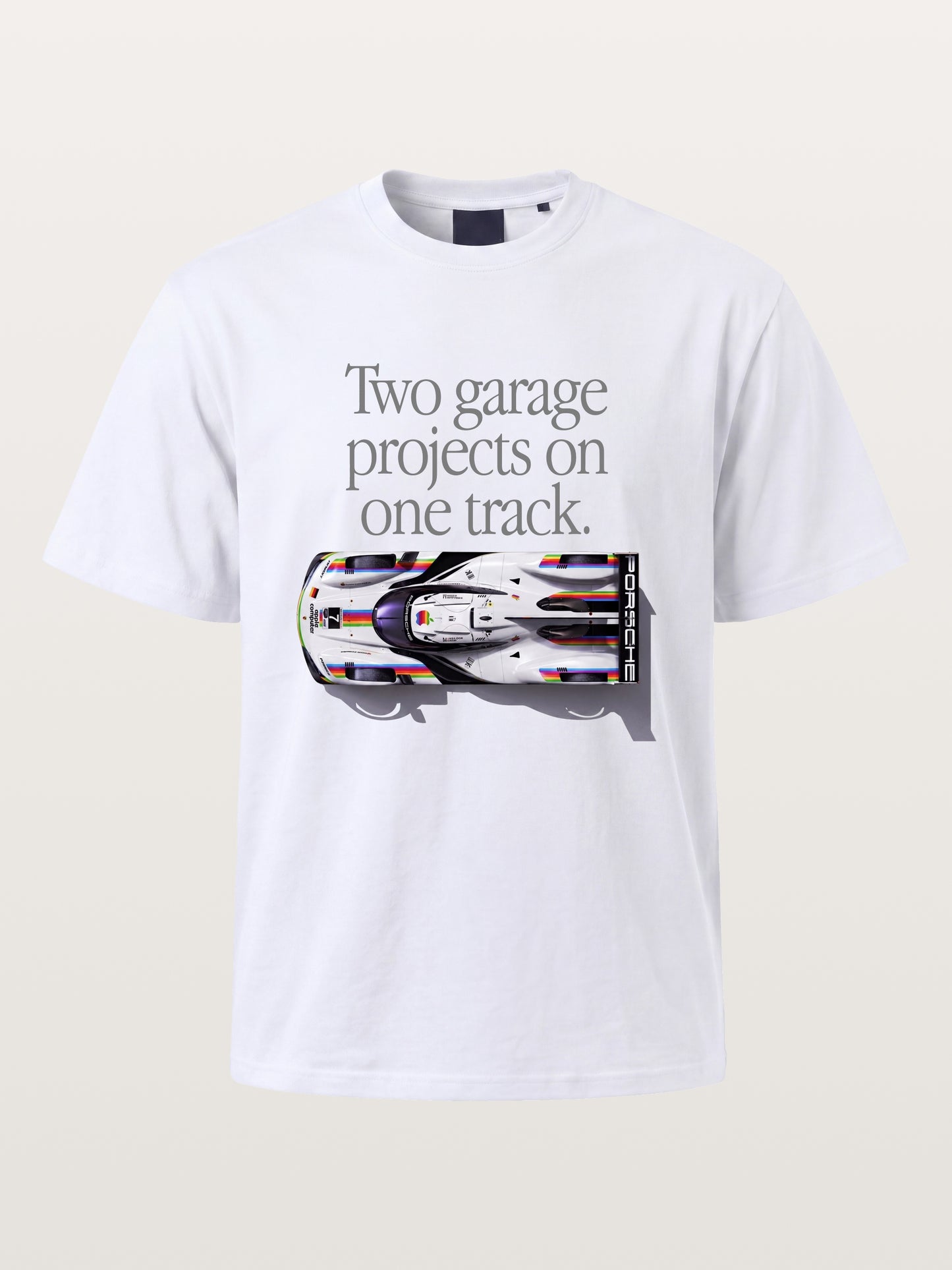 Le Mans Racer Two Garage Quote Cotton T-shirt