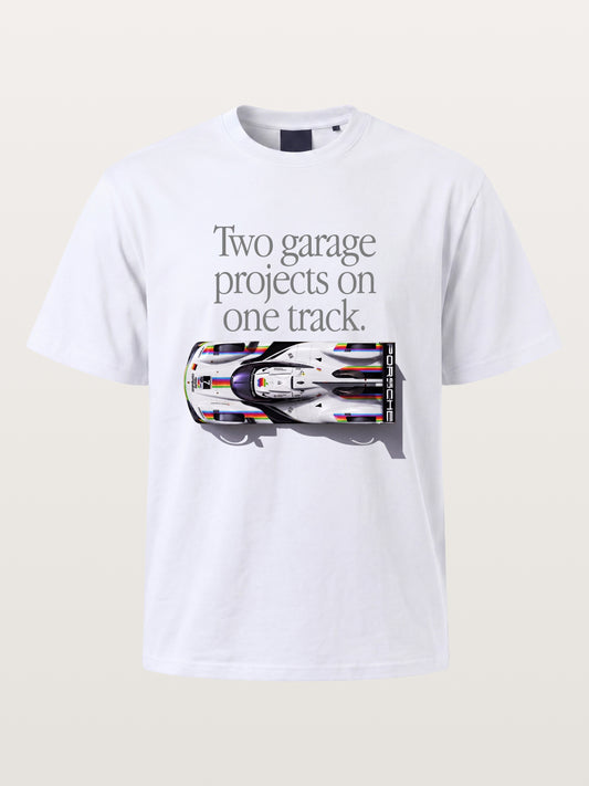 Le Mans Racer Two Garage Quote Cotton T-shirt