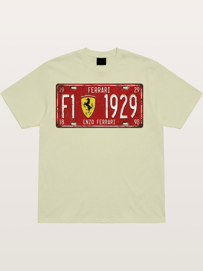 license plate Cotton T-shirt