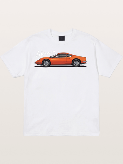 Vintage Orange Sports Car Side Cotton T-shirt