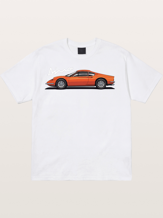 Vintage Orange Sports Car Side Cotton T-shirt