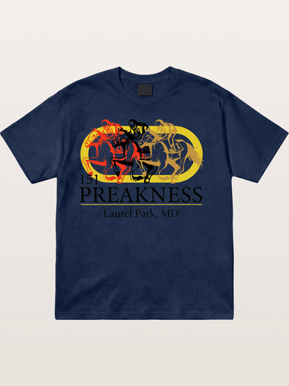 Preakness 151st Horse Racing Art Cotton T-shirt