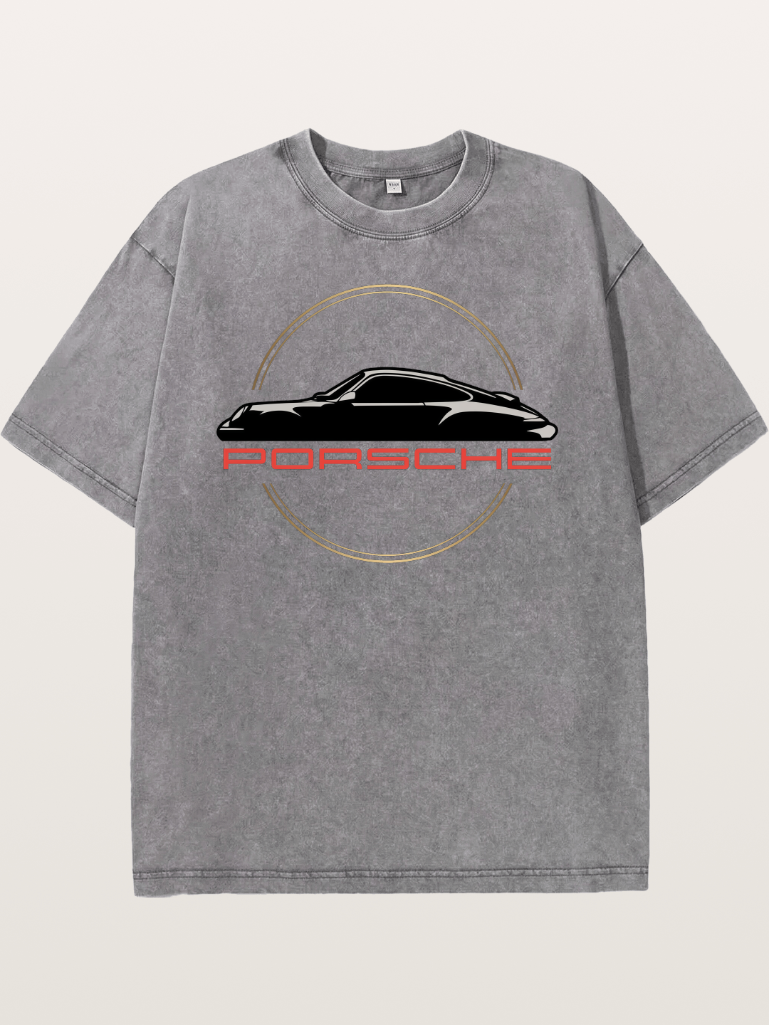 Porsche Silhouette Logo Art Washed T-shirt