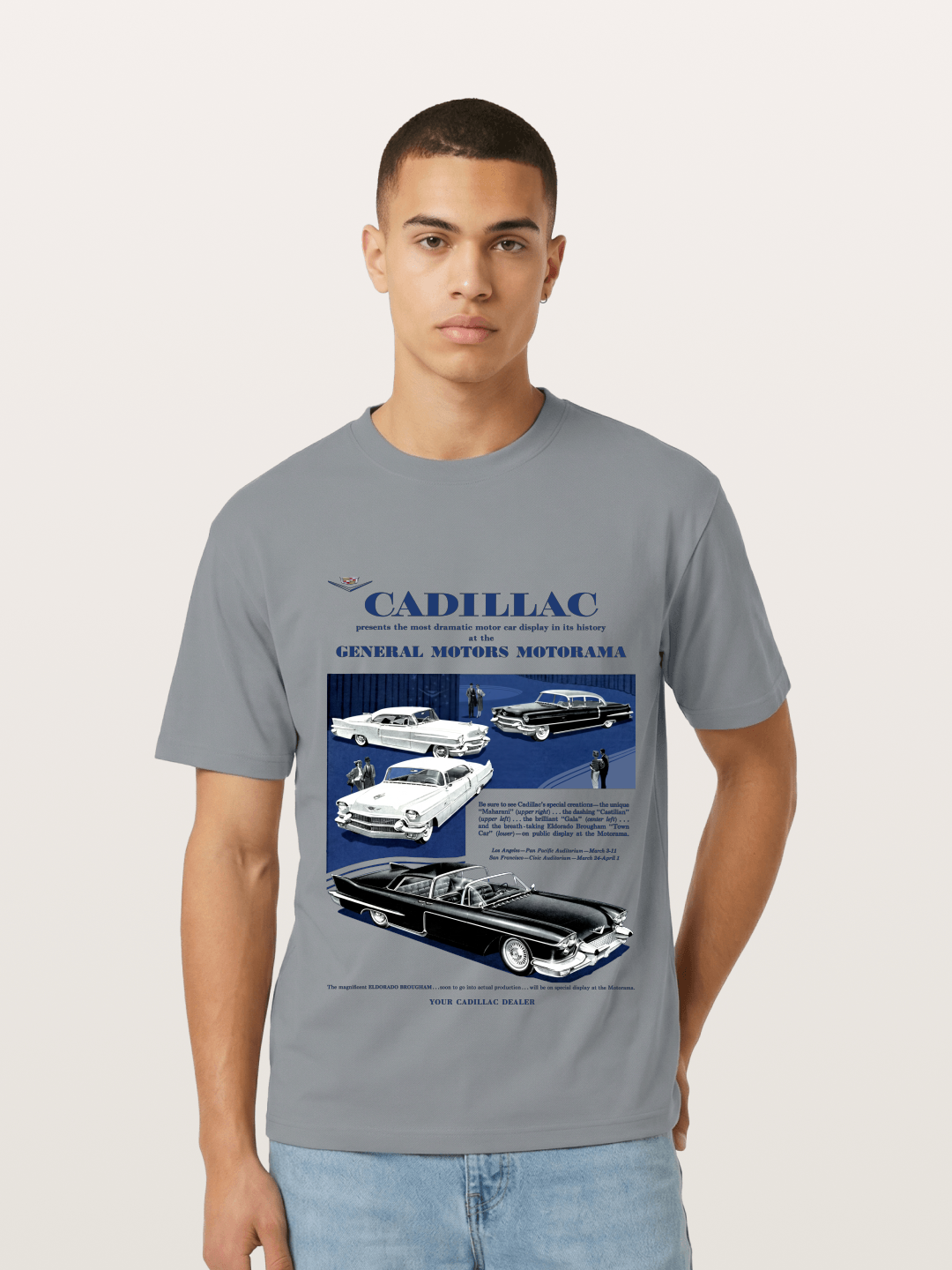 Cadillac Classic Car History Art Gildan T-shirt