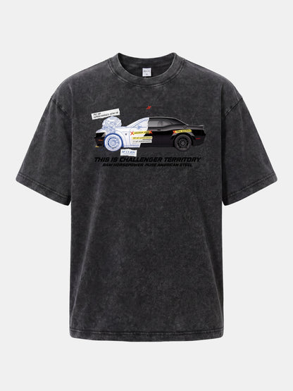 Blueprint Hellcat Spec Poster Washed T-shirt