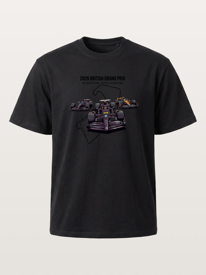 F1 Cars Silverstone Track Overlay Cotton T-shirt