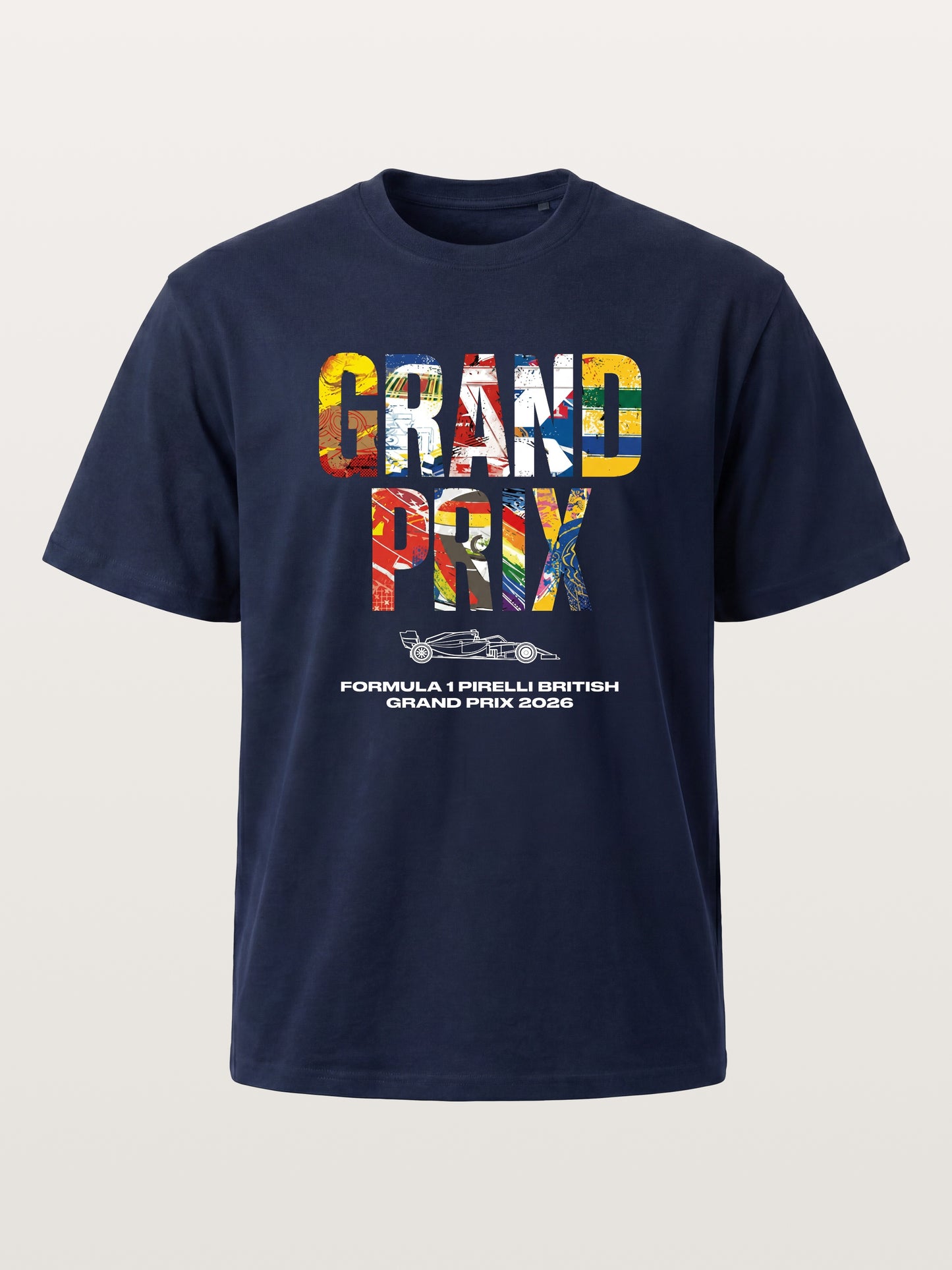2026 British Grand Prix Multi-Flag Typography Cotton T-shirt