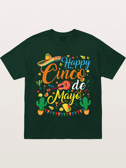 Cinco de Mayo Colorful Festival Design Gildan T-shirt