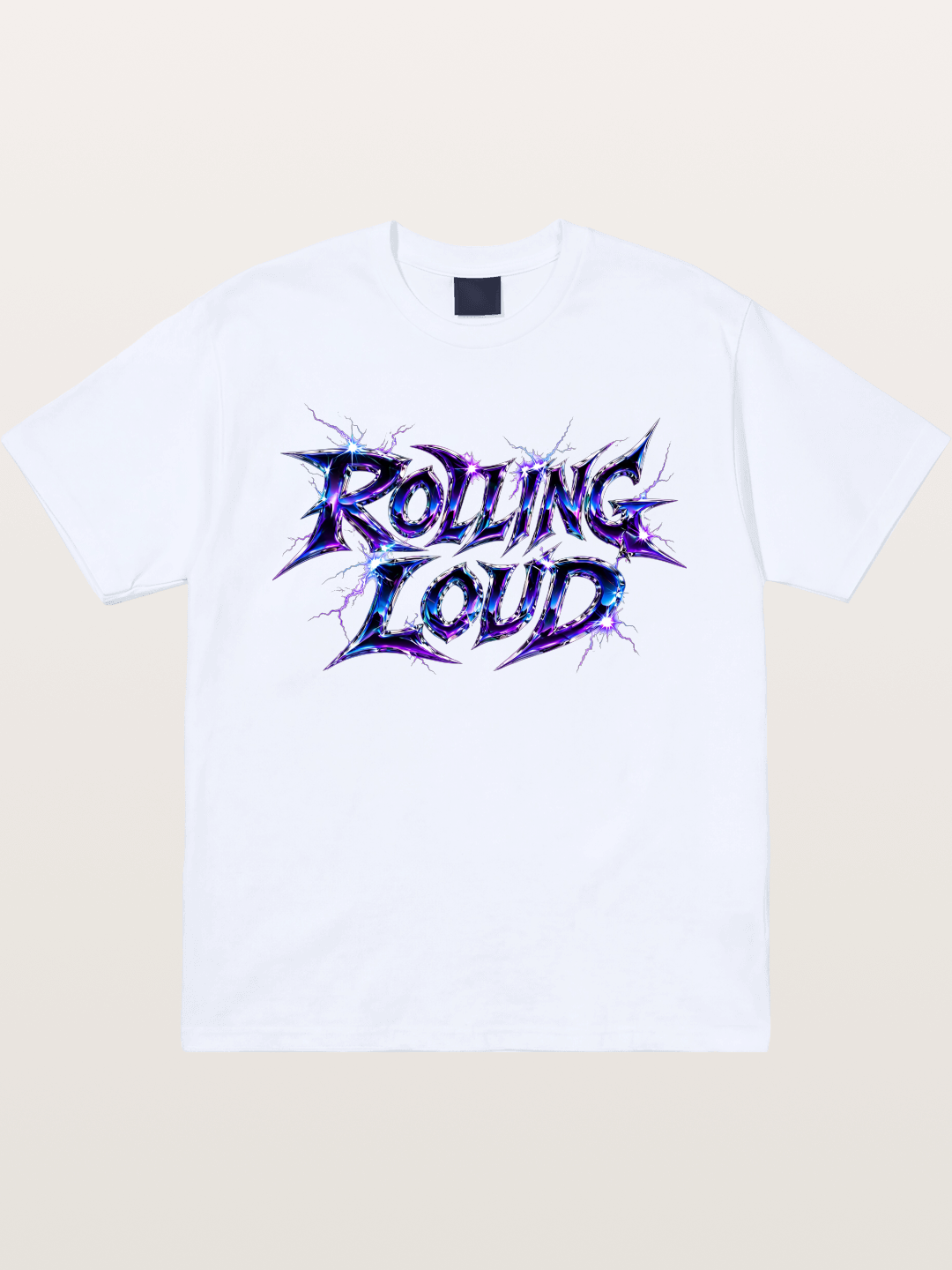 Rolling Loud Blue Lightning Font Gildan T-shirt