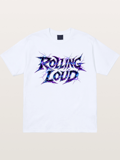 Rolling Loud Blue Lightning Font Gildan T-shirt