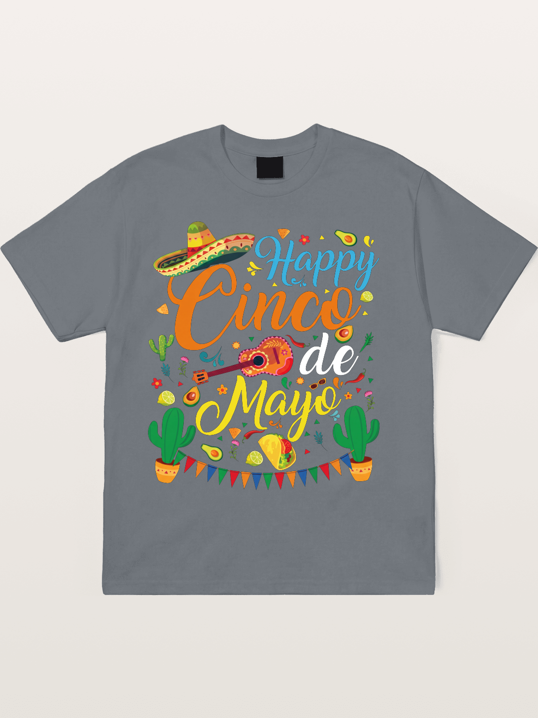 Cinco de Mayo Colorful Festival Design Cotton T-shirt