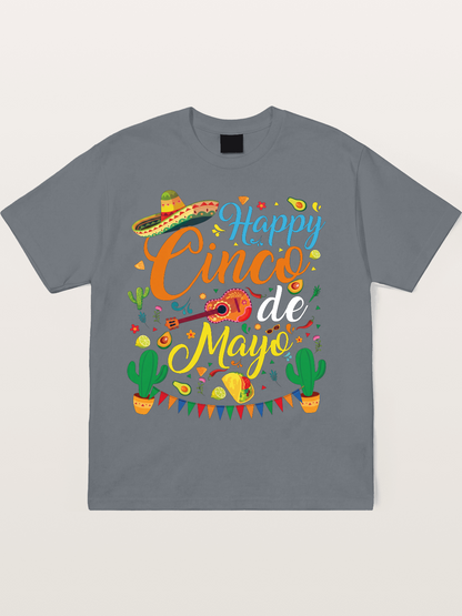 Cinco de Mayo Colorful Festival Design Cotton T-shirt