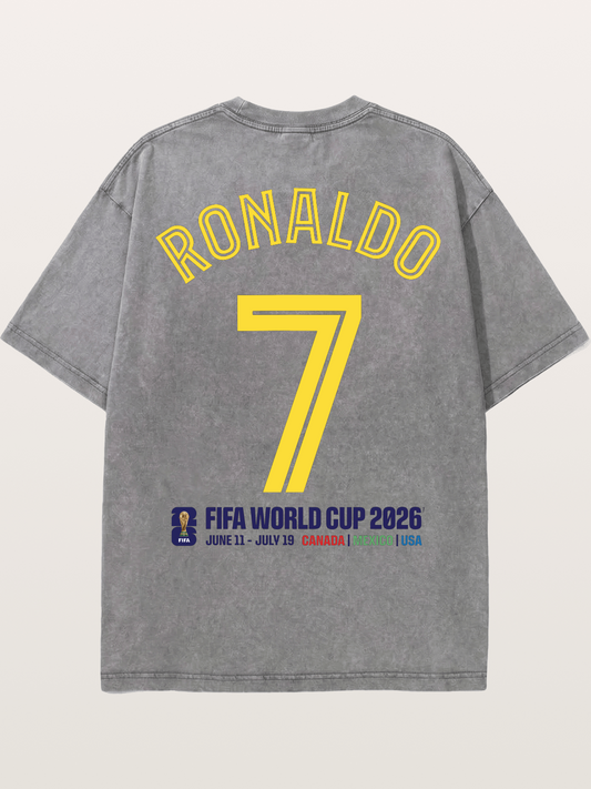 Ronaldo 7 World Cup 2026 Washed T-shirt