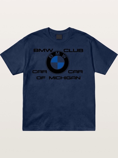 BMW Car Club Michigan Logo Cotton T-shirt