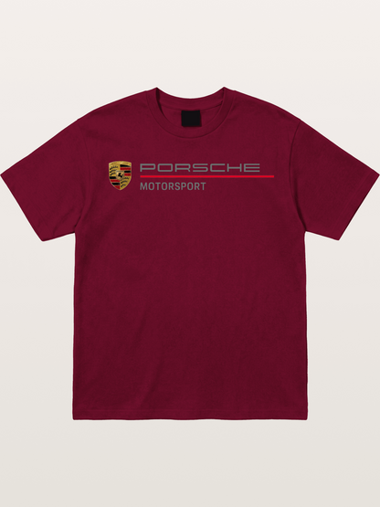 Porsche Motorsport Striped Logo Gildan T-shirt
