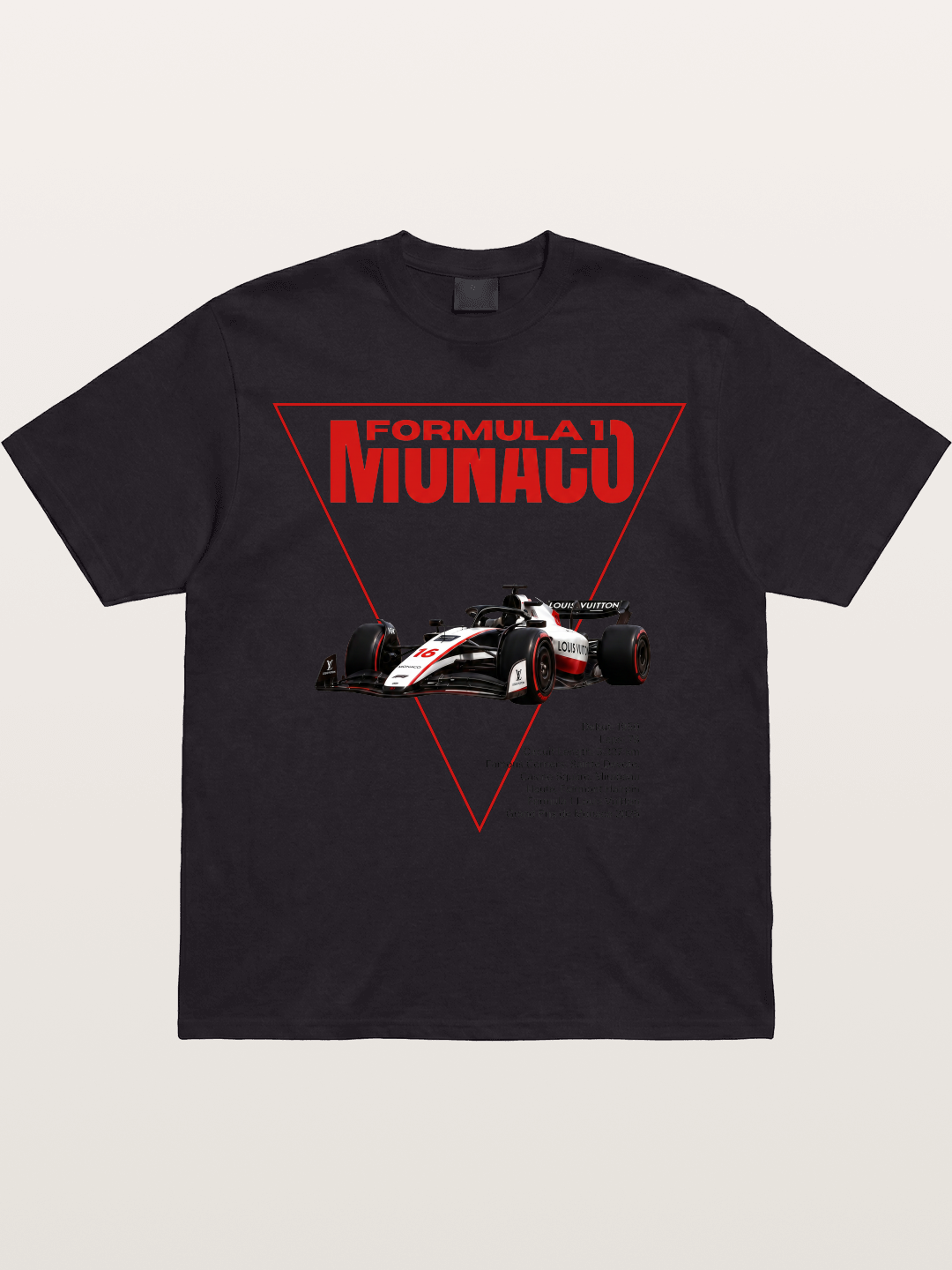 Red Triangle F1 Monaco Artwork Gildan T-shirt