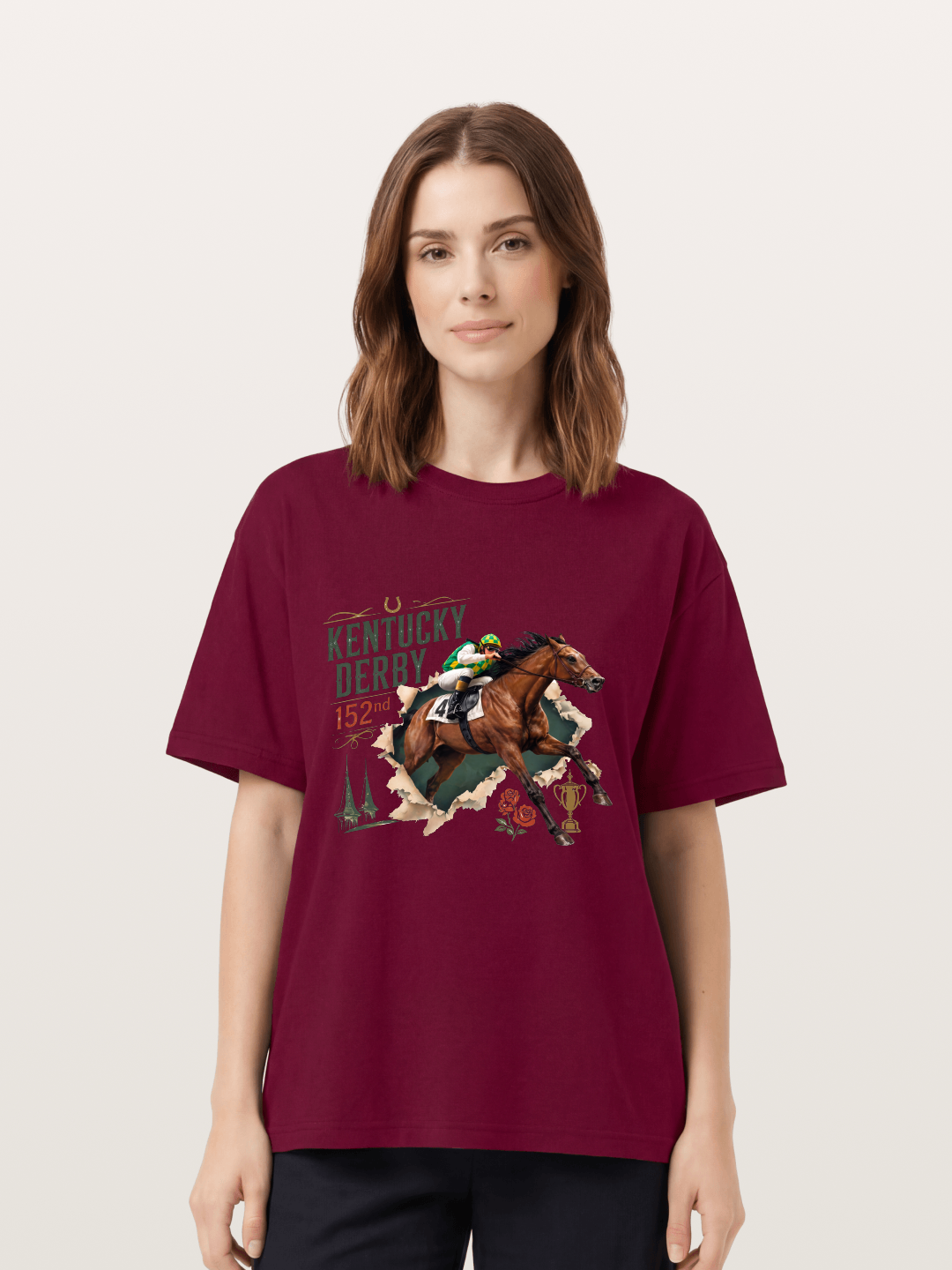 Kentucky Derby 152nd Horse & Roses Gildan T-shirt