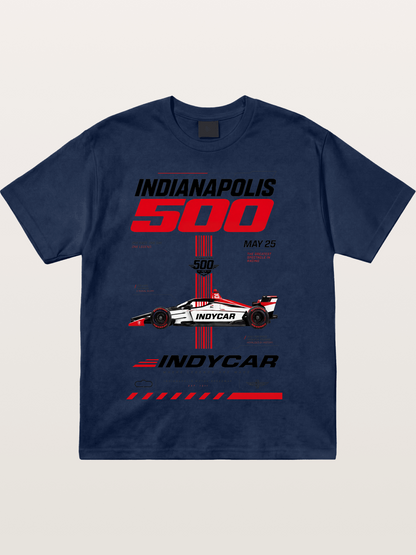 IndyCar Indianapolis 500 Poster Cotton T-shirt